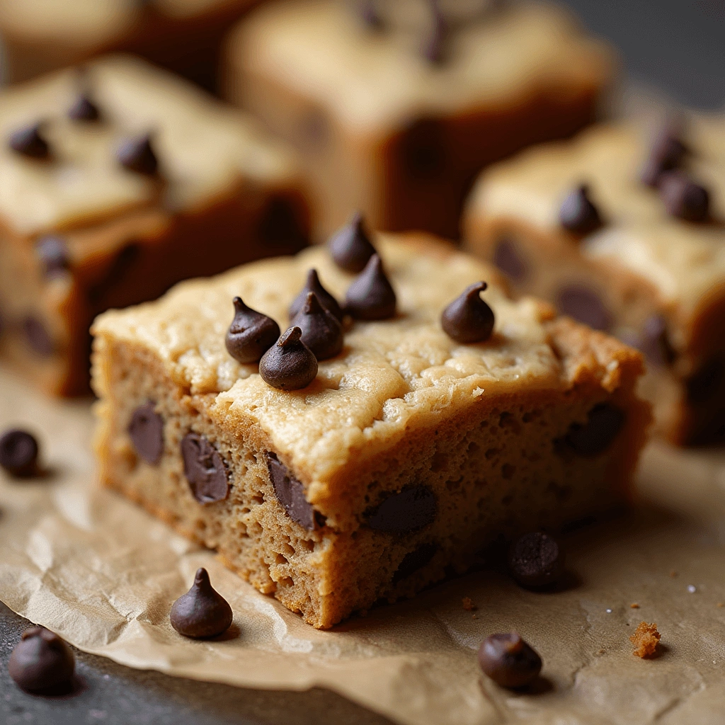 Banana Blondies with chocolate chips and other variations